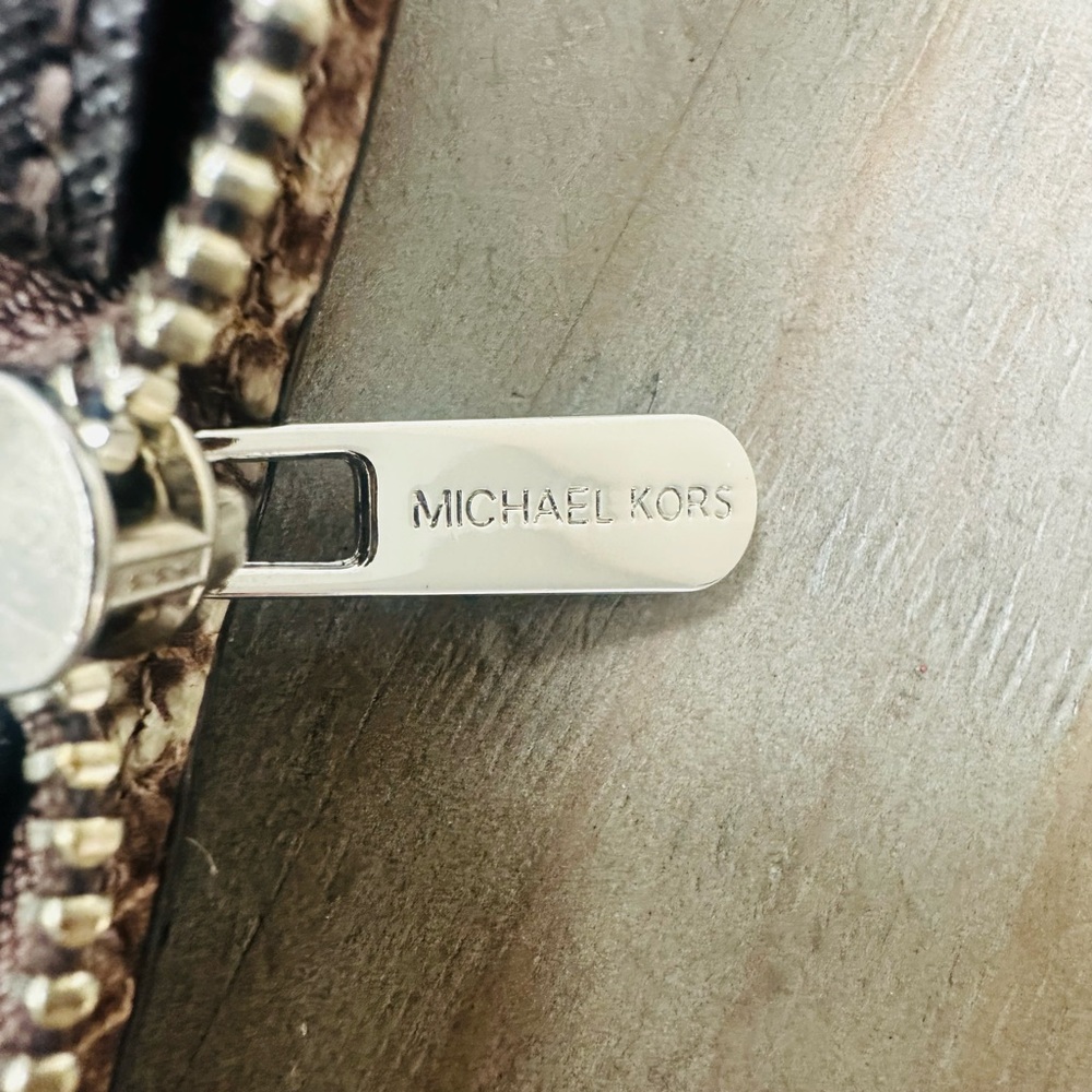 Michael Kors Beige And Brown Python Embossed Zip … - image 5